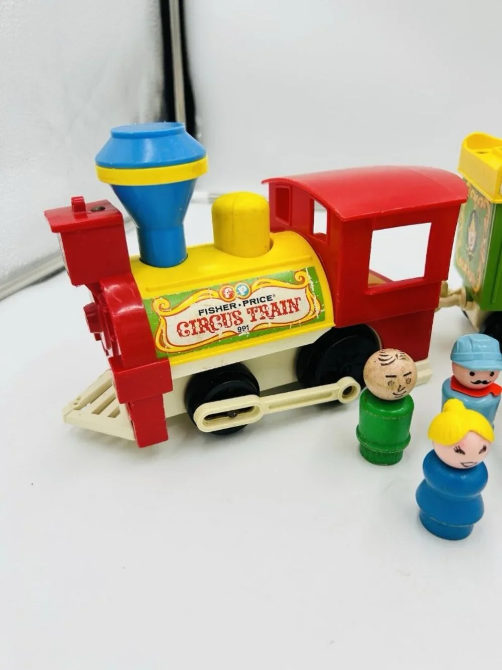 Vintage 1973 Fisher Price Little People Play Family Circus Train Set and Minibus